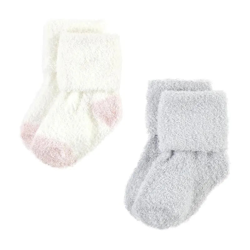 Baby Vision - Chenille Socks 8Pk, Pink Neutral Stripe - Large