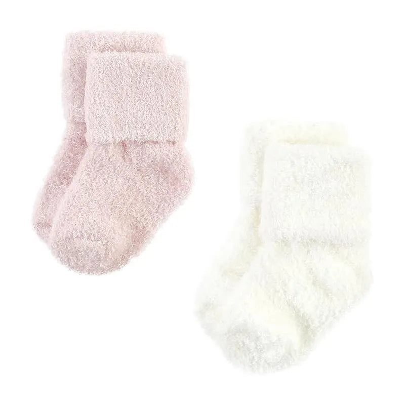 Baby Vision - Chenille Socks 8Pk, Pink Neutral Stripe - Large