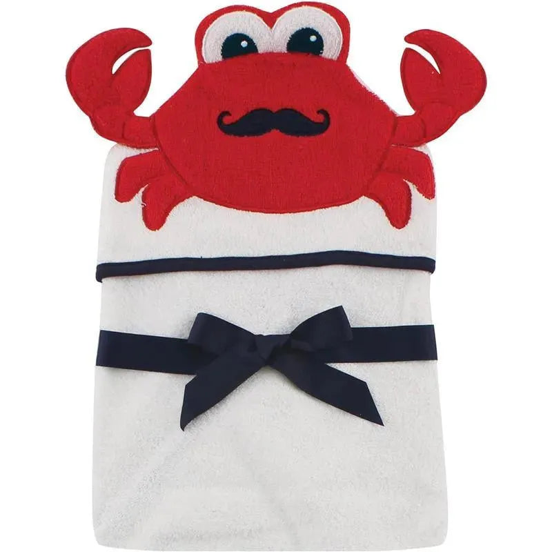 Baby Vision – Hudson Baby unissex bebê algodão animal rosto toalha com capuz, Mr Crab