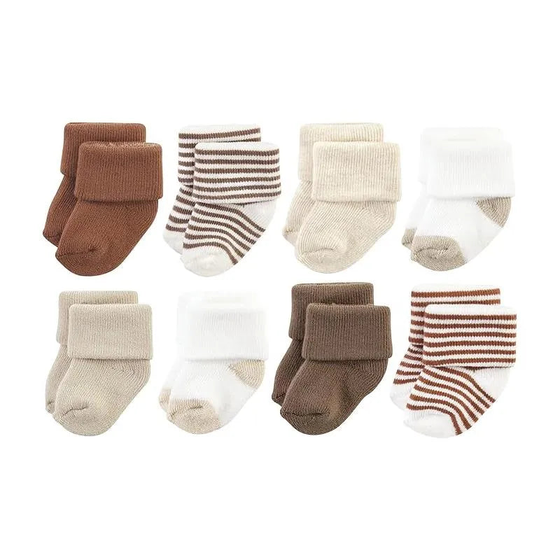 Baby Vision - Terry Socks 8Pk, Neutral Brown