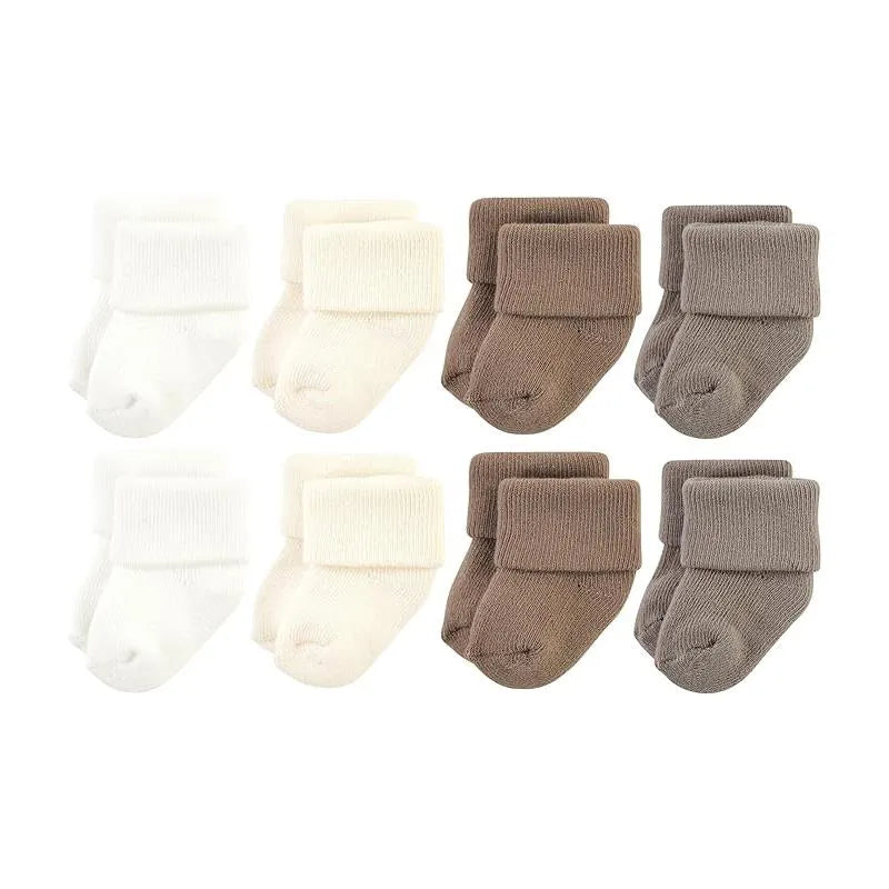 Baby Vision - Terry Socks 8Pk, Solid Beige/Brown