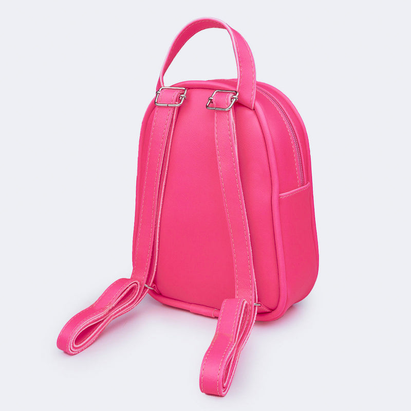 Mochila Infantil Pampili Ursinha Pink Fluor