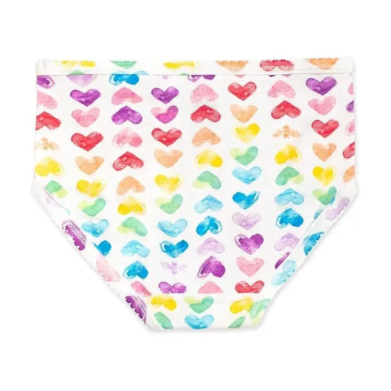 Burts Bees - 5Pk Puppy Party e roupa íntima Rainbow Hearts, Puppy Party