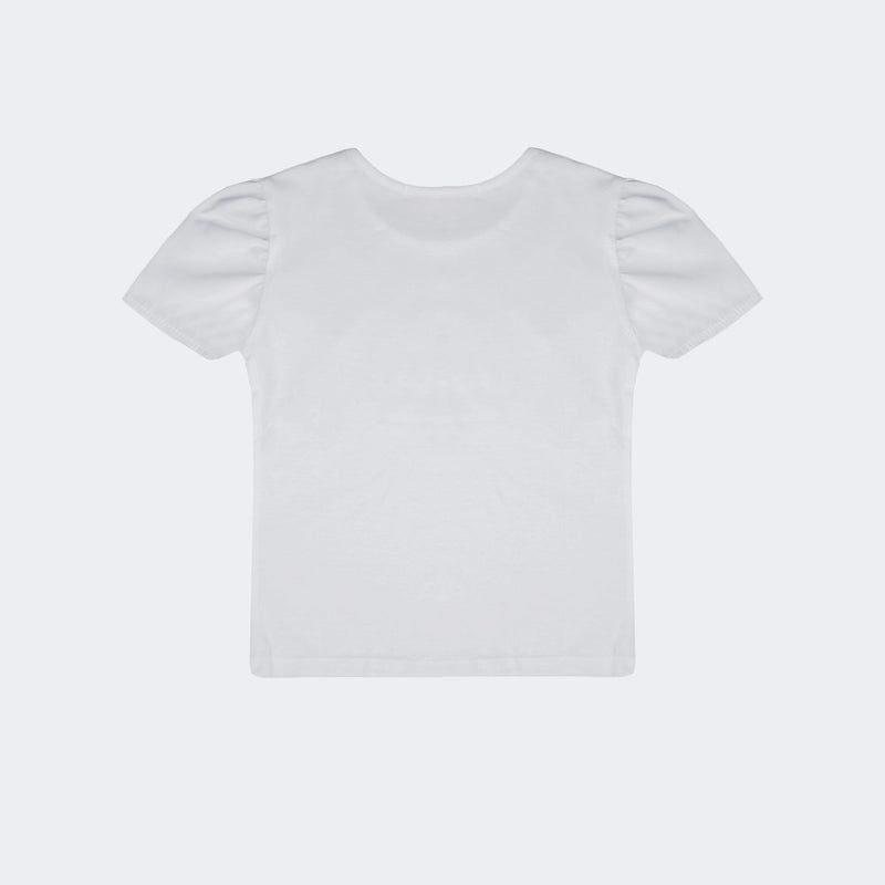 Camiseta Infantil Pampili Princesa com Strass Off White