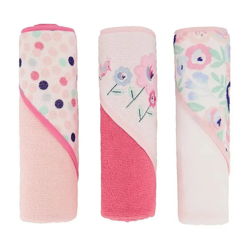 Cudlie - 3 Pk toalha com capuz enrolada/cardada, floral fresco