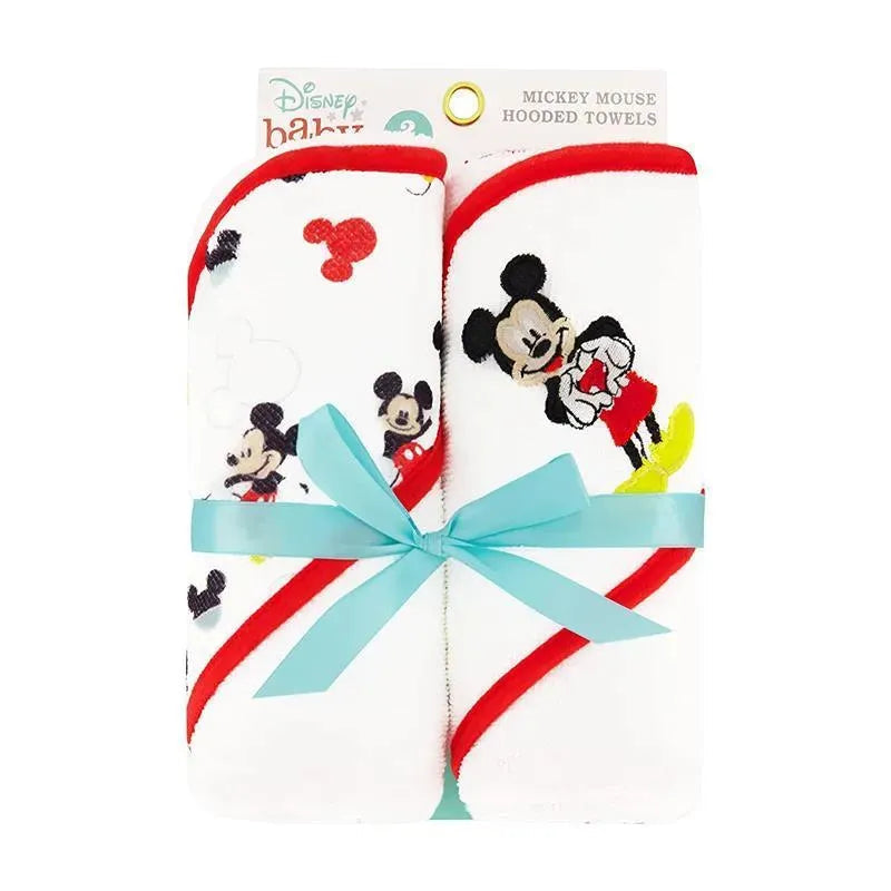 Cudlie - Disney Baby Boy 2Pk Toalhas com Capuz Enroladas/Cardões, Mickey Mouse