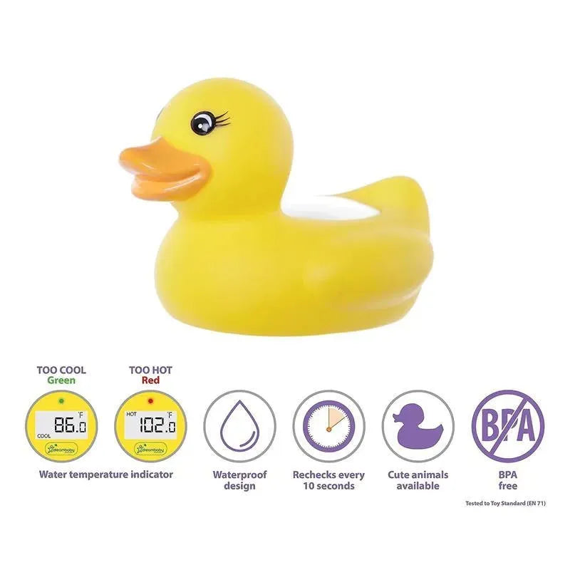 Dreambaby - Monitor de segurança de temperatura de brinquedo flutuante, pato amarelo