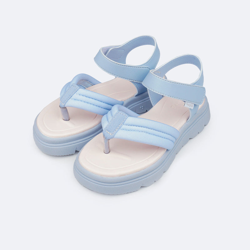 Sandália Papete Infantil Pampili Day Comfy Azul Sky