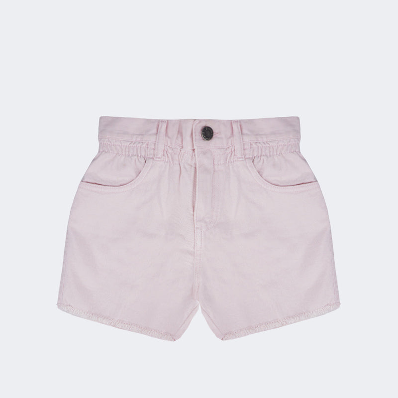 Short Jeans Infantil Pampili Elástico Rosa