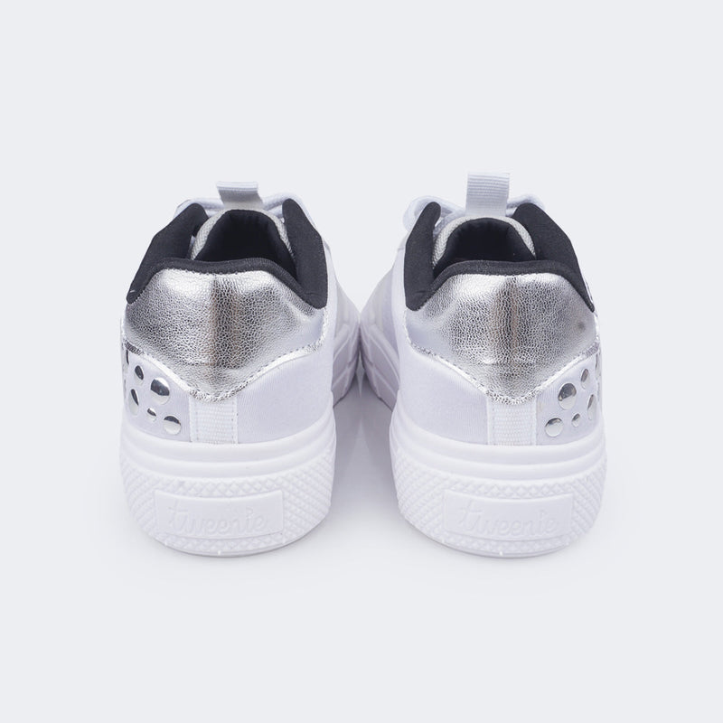 Tênis Feminino Tweenie Space Tachas Espelhadas Branco