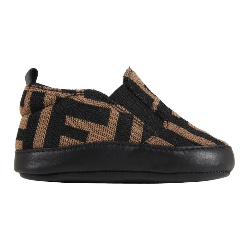 Fendi Baby - Neutro Ff Allover Slip On Berço Sapato