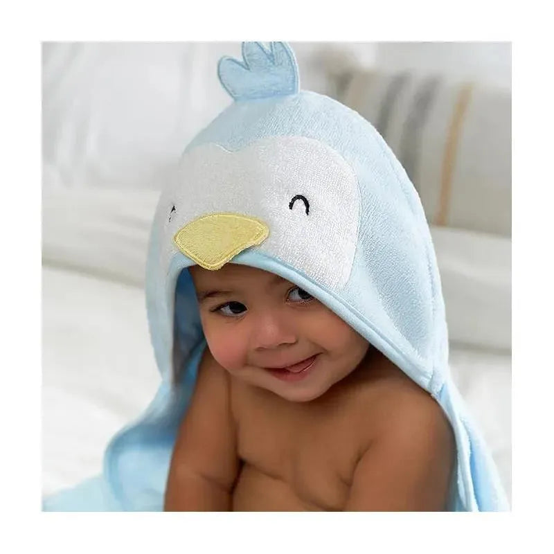 Gerber - Toalha de banho e panos de banho com capuz para bebê, pinguim