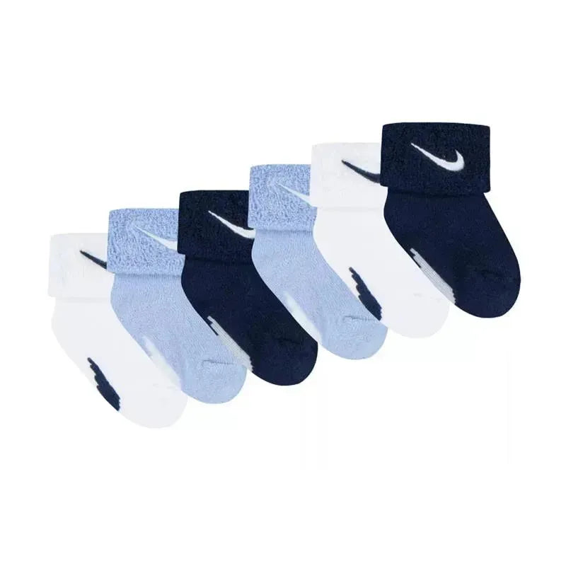 Haddad - Meias Nike 6Pk Terry Cuffed, Azul