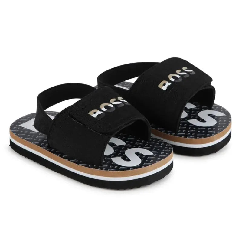 Hugo Boss Baby - Aqua Slides Menino, Preto E Bege