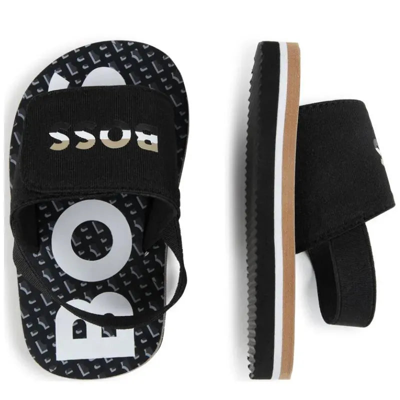 Hugo Boss Baby - Aqua Slides Menino, Preto E Bege