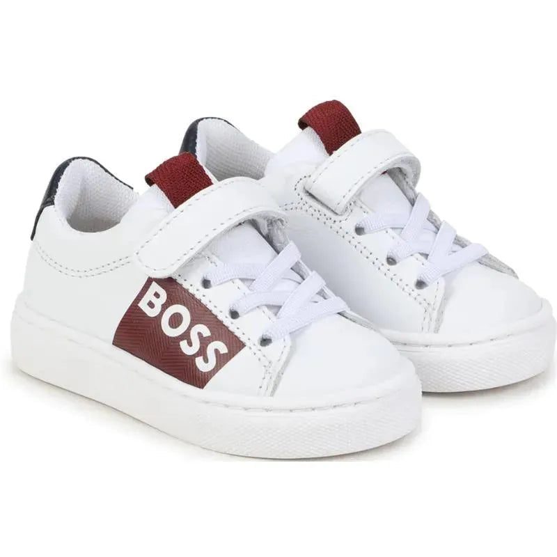 Hugo Boss Baby - Tênis menino âmbar branco com velcro