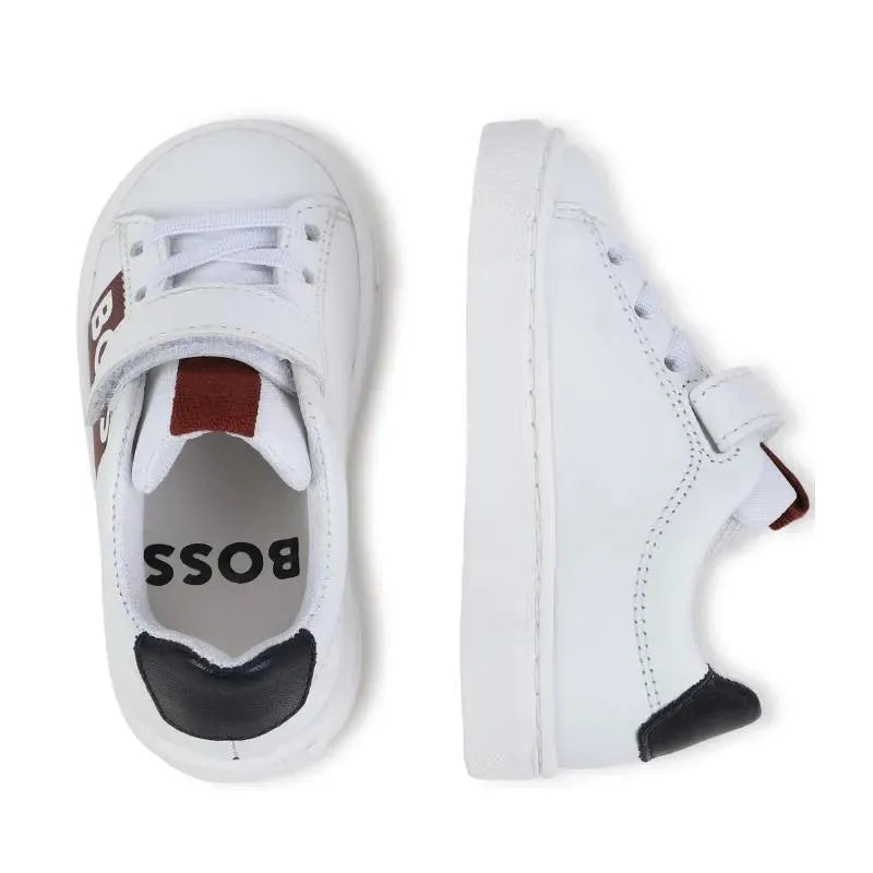 Hugo Boss Baby - Tênis menino âmbar branco com velcro