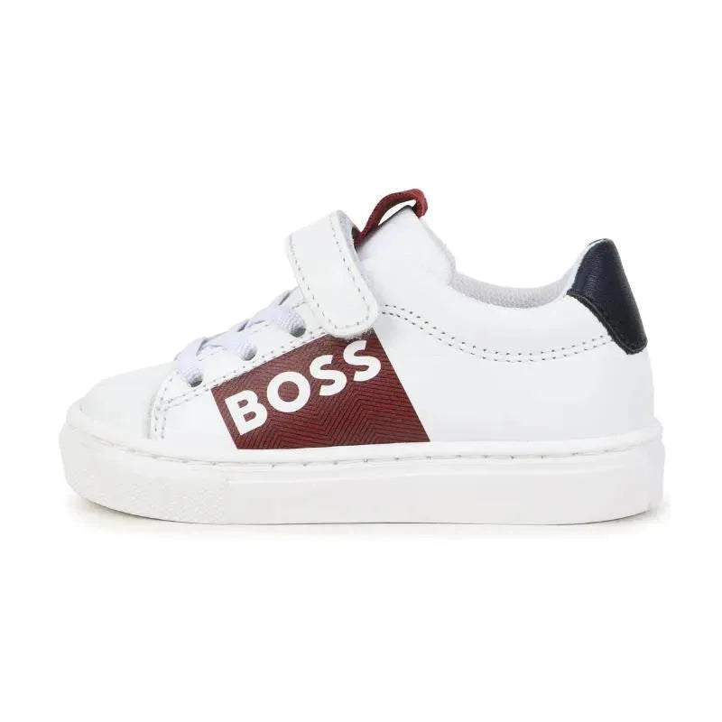 Hugo Boss Baby - Tênis menino âmbar branco com velcro