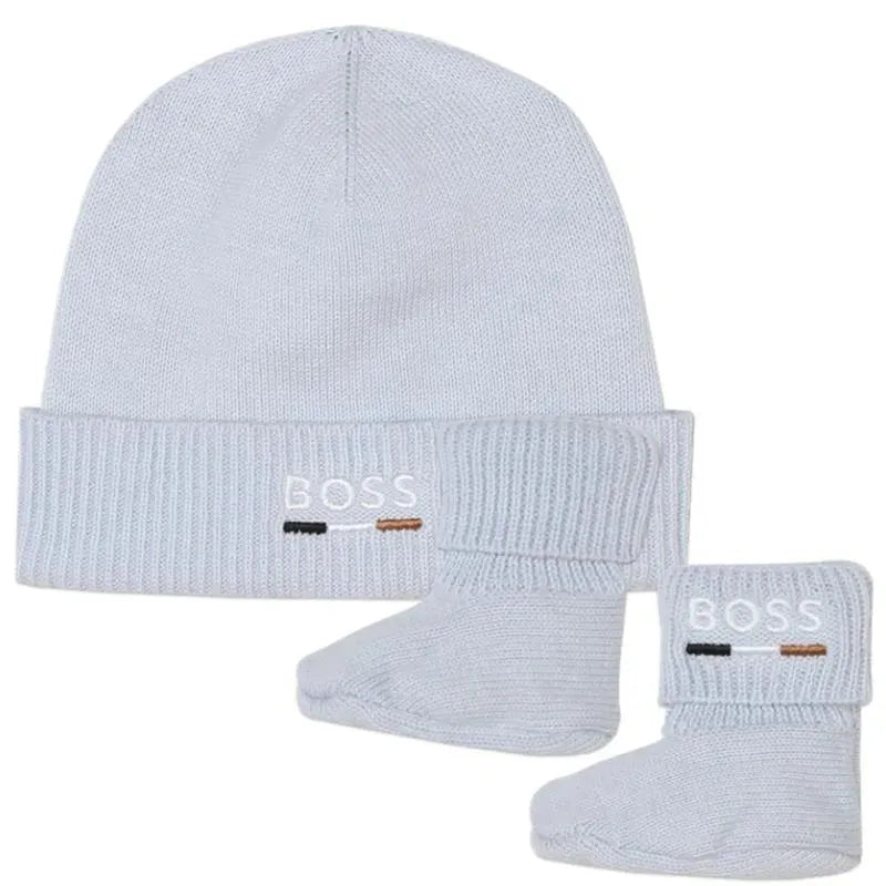 Hugo Boss Baby - Conjunto de gorro e futebol para menino, azul