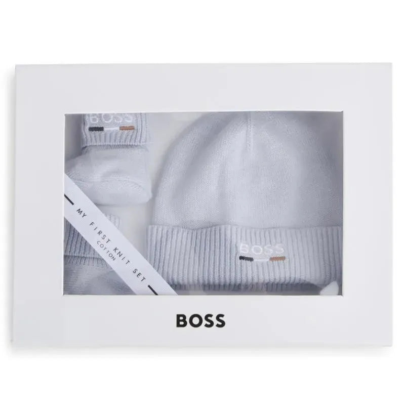 Hugo Boss Baby - Conjunto de gorro e futebol para menino, azul