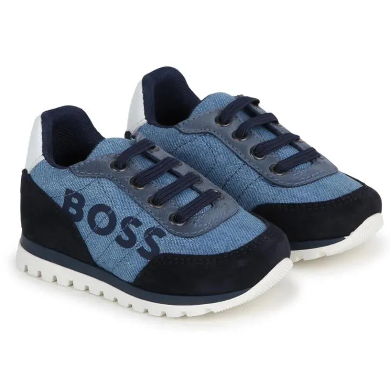 Hugo Boss Baby - Tênis jeans menino, azul marinho