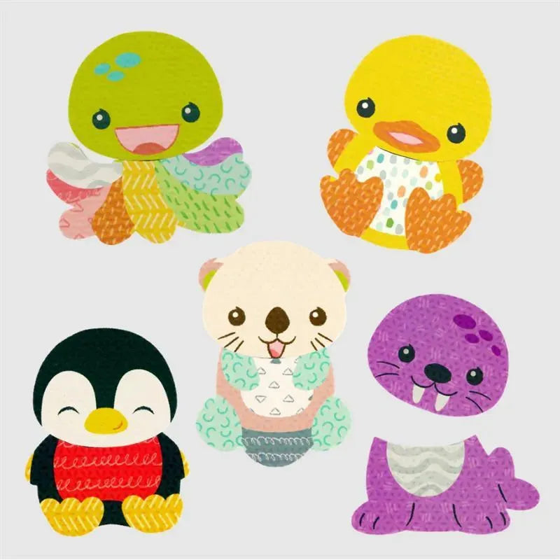 Infantino - Wee Wild Ones Mix &amp; Match Adesivos de banho Amigos