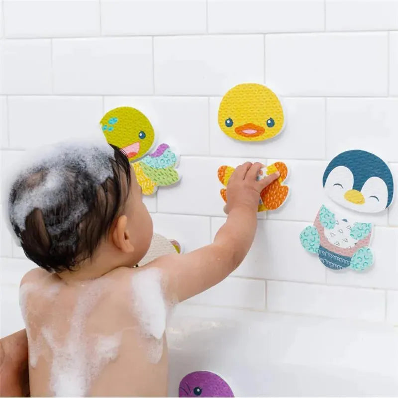 Infantino - Wee Wild Ones Mix &amp; Match Adesivos de banho Amigos