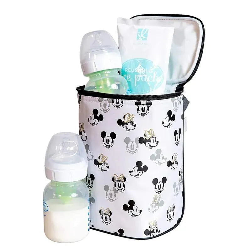 JL Childress Twocool Refrigerador de Garrafas Duplas com bolsa de gelo, Mickey Minnie Branco