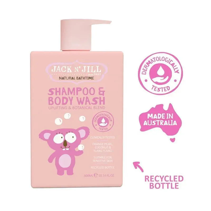 Jack N' Jill - Shampoo infantil natural para banho e sabonete líquido com bomba, 10,14 onças