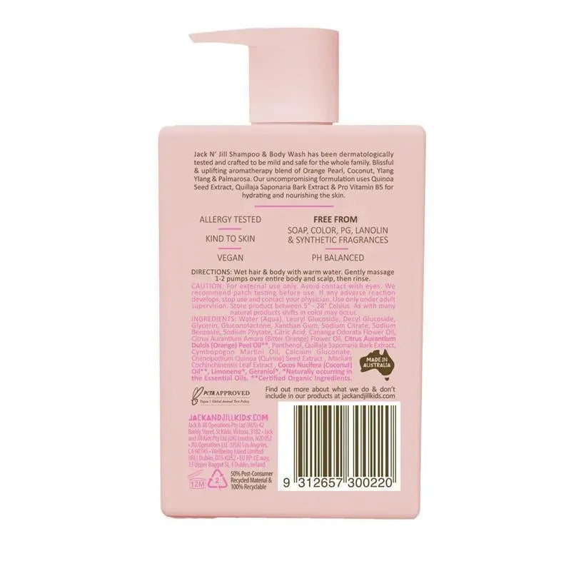 Jack N' Jill - Shampoo infantil natural para banho e sabonete líquido com bomba, 10,14 onças