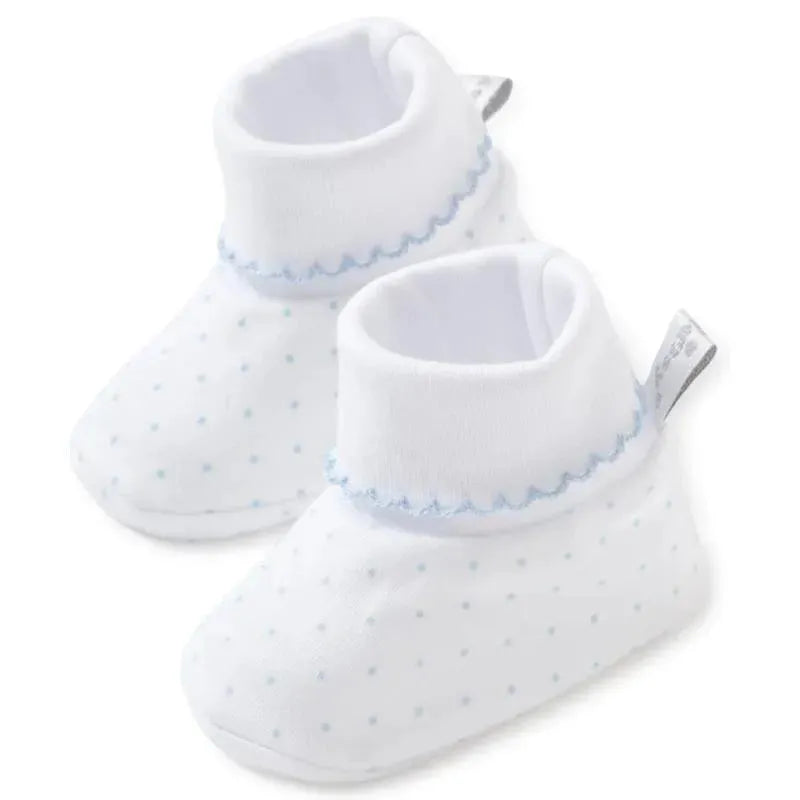 Kissy Kissy - Sapatinhos com estampa de bolinhas para bebê menino, azul claro