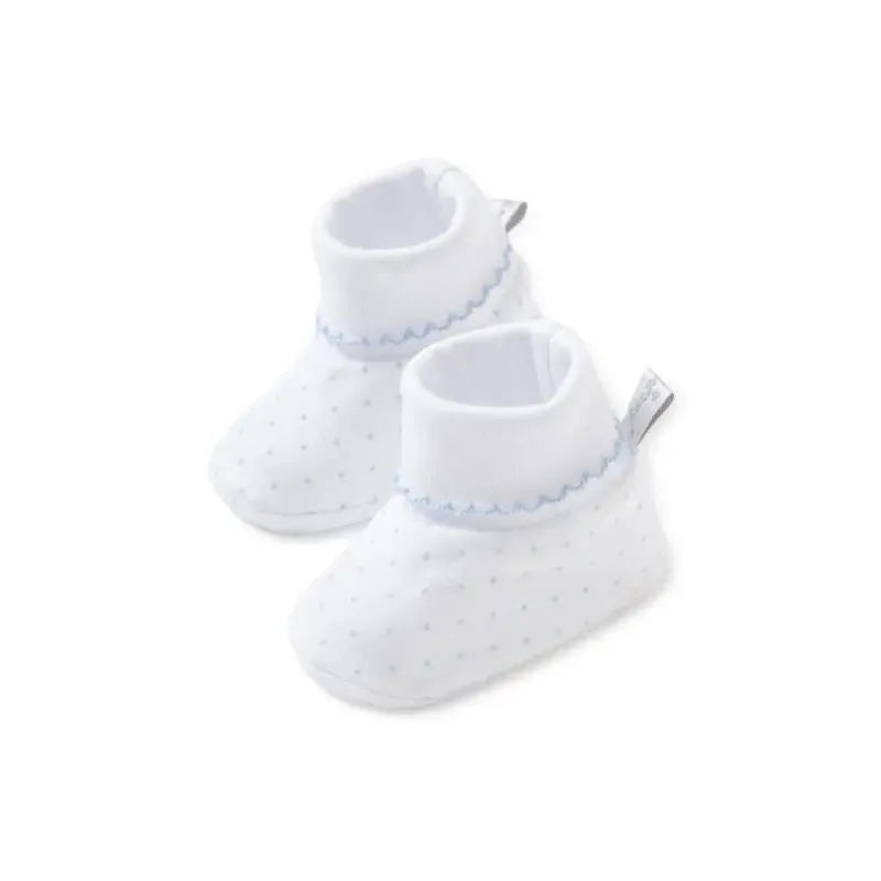 Kissy Kissy - Sapatinhos com estampa de bolinhas para bebê menino, azul claro