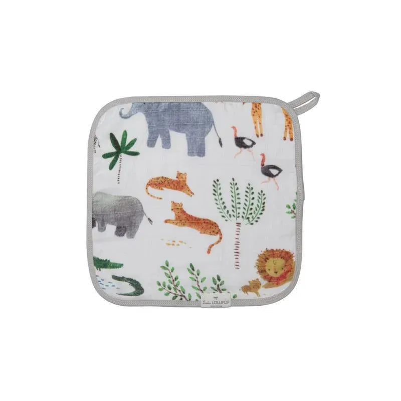 Loulou Lollipop - Conjunto de Toalhinhas 3Pk, Safari Jungle