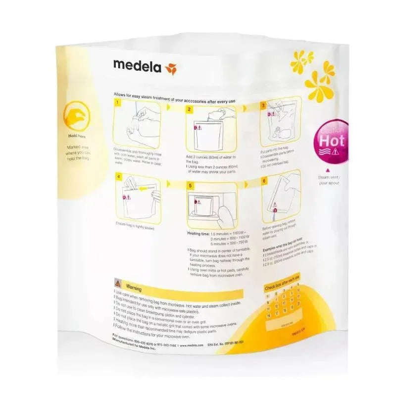 Medela - Micro sacos de vapor de limpeza rápida