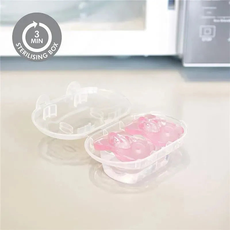 Medela - chupeta de bebê 2Pk, rosa/transparente