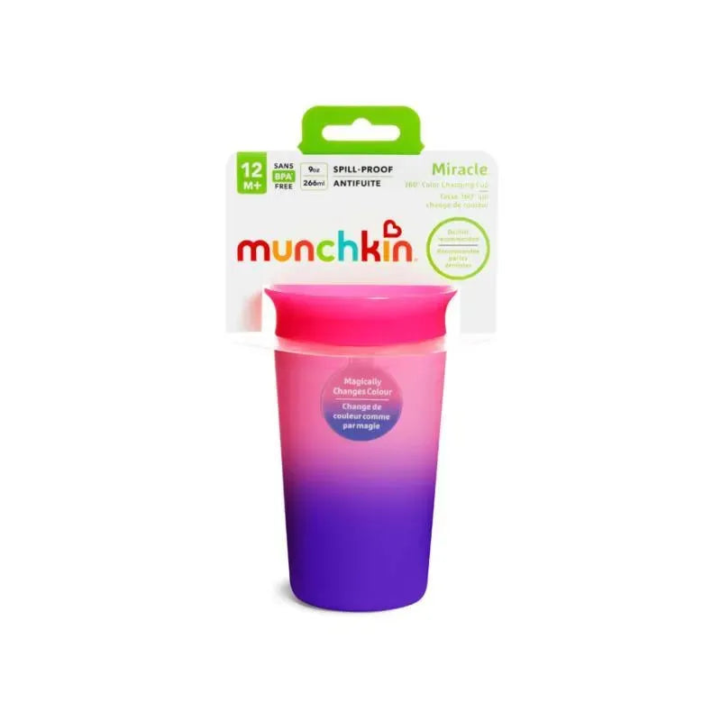 Munchkin - 1 Pk 9 Oz copo de canudinho de mudança de cor milagrosa