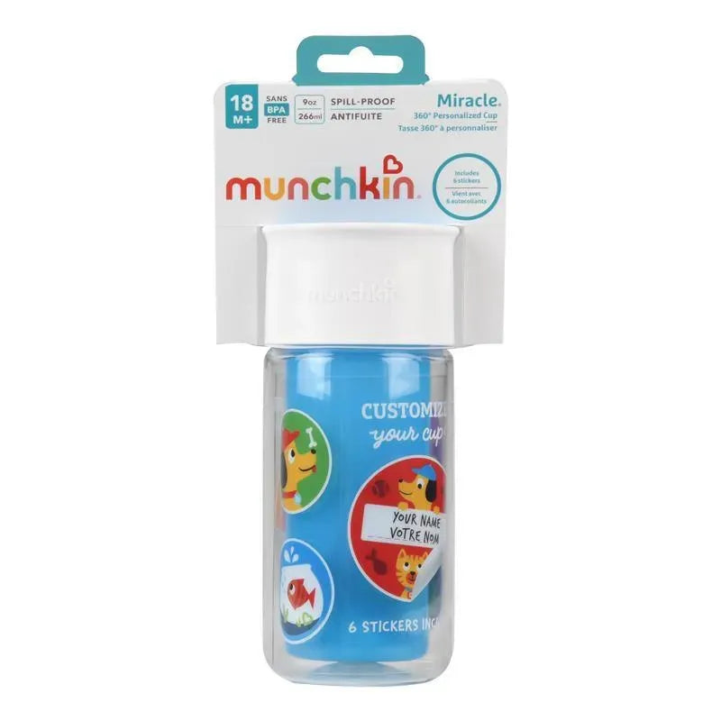 Munchkin - 9 oz Miracle® 360° isolado copo com canudinho personalizado