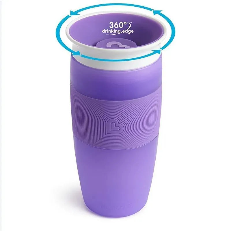 Munchkin Miracle 360 Sippy Cup 14 onças, rosa ou roxo (cores sortidas) - 1 unidade