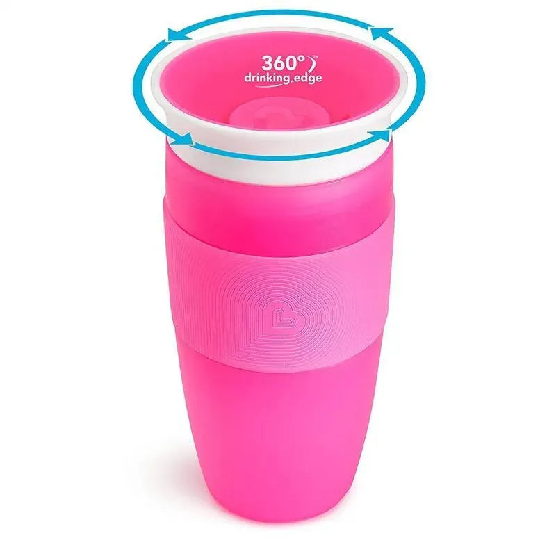 Munchkin Miracle 360 Sippy Cup 14 onças, rosa ou roxo (cores sortidas) - 1 unidade