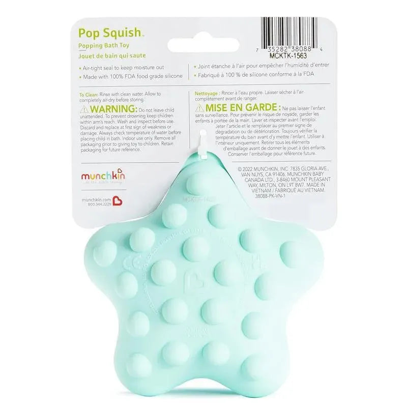 Munchkin - Brinquedo de banho Pop Squish Popping - Espremível sem mofo Sensorial Baby Fidget Starfish