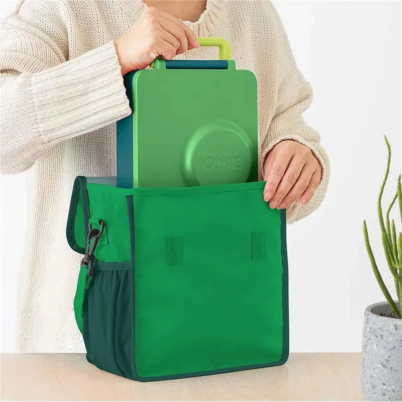 OmieBox - Bolsa de almoço de nylon isolada Omie, verde