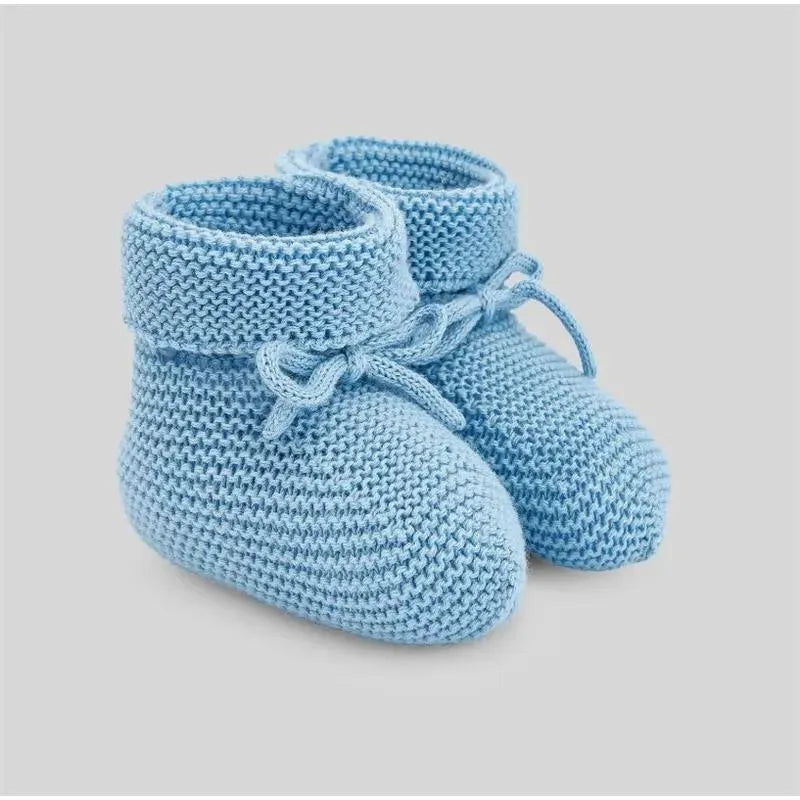 Paz Rodriguez - Baby Knit Booties Esencial, Ocean Blue