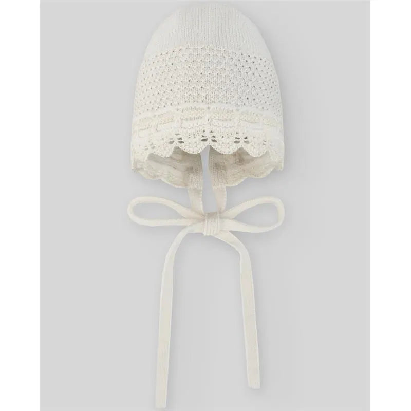 Paz Rodriguez - Baby Knit Newborn Bonnet, Creme/Bege