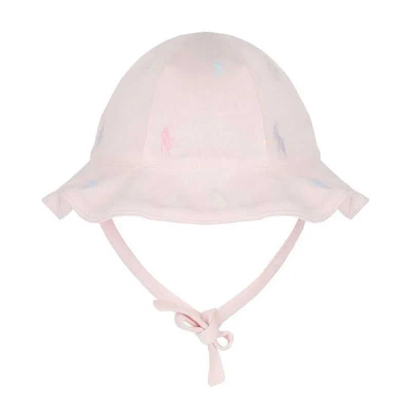 Polo Ralph Lauren Baby - Chapéu balde Allover Pony Schiffli em malha interlock, rosa