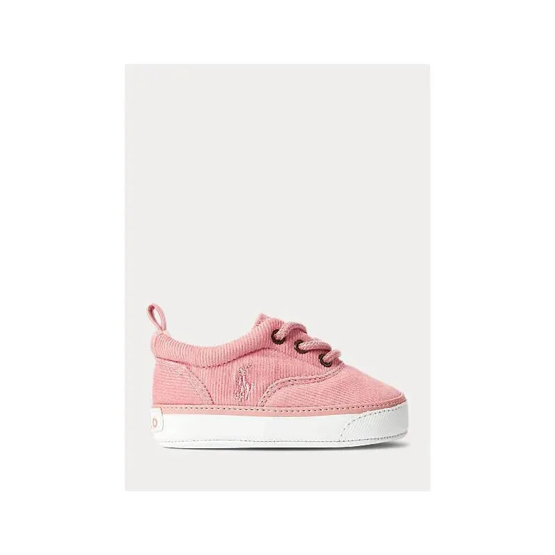 Polo Ralph Lauren Baby - Tênis de veludo Keaton II, rosa claro