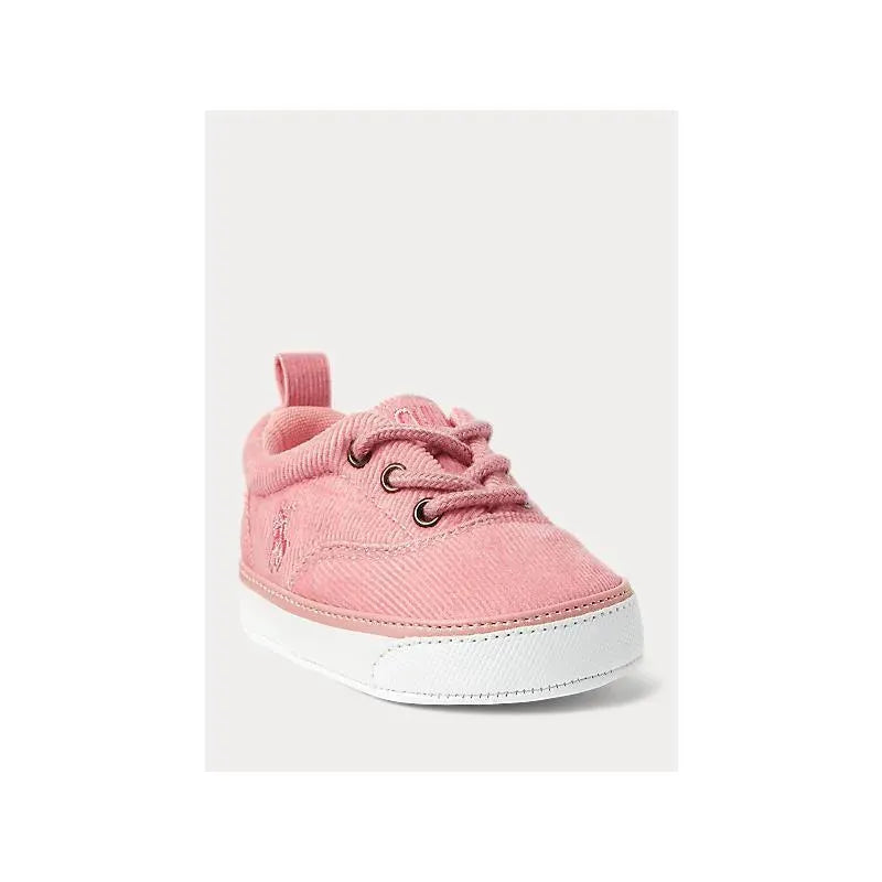 Polo Ralph Lauren Baby - Tênis de veludo Keaton II, rosa claro