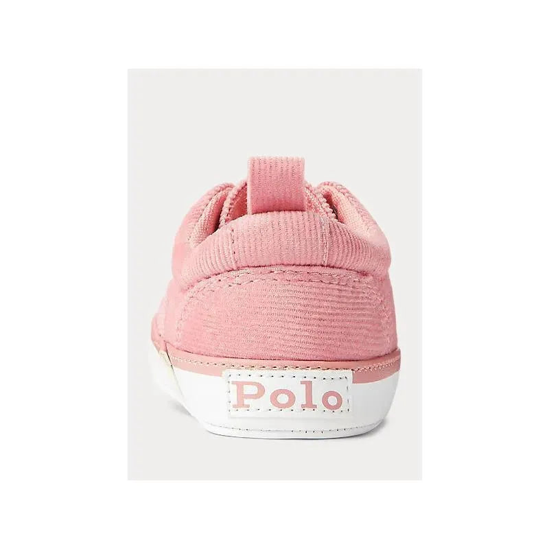 Polo Ralph Lauren Baby - Tênis de veludo Keaton II, rosa claro