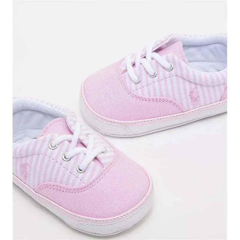 Polo Ralph Lauren Baby - Botins Keaton Layette com cadarço, Rosa