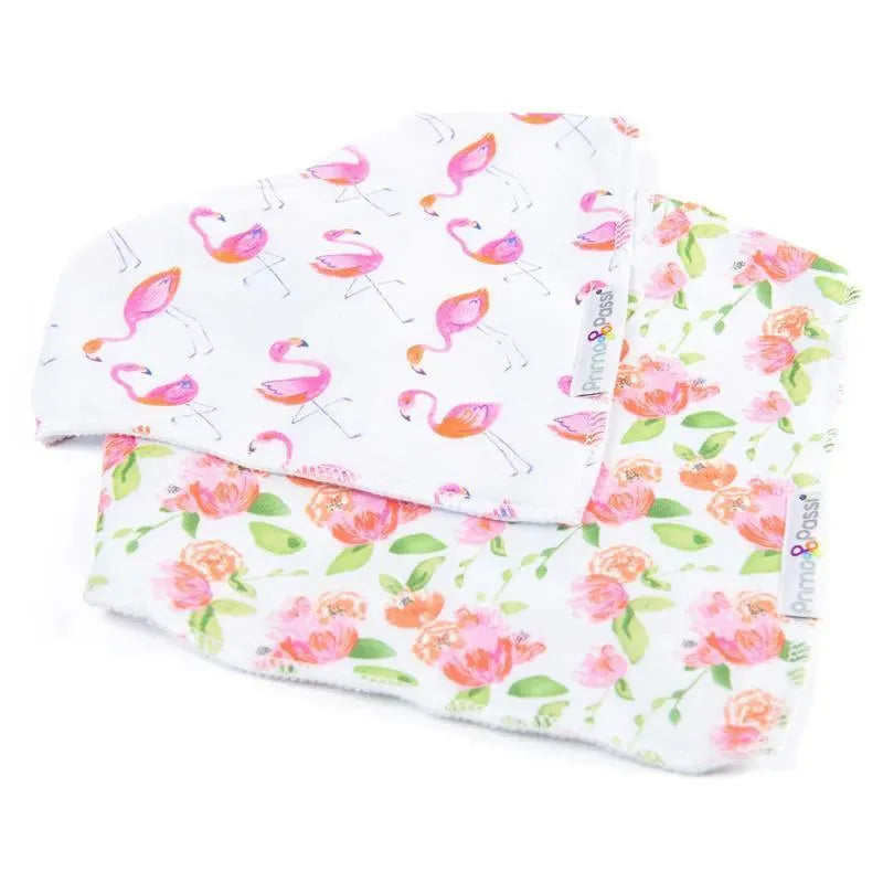 Primo Passi - Babador Bandana Flamingos/Rosas 2Pk