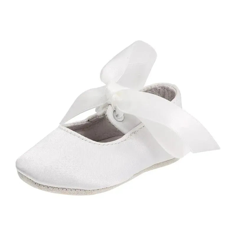 Sapatilha de balé Ralph Lauren Layette Briley, cetim branco